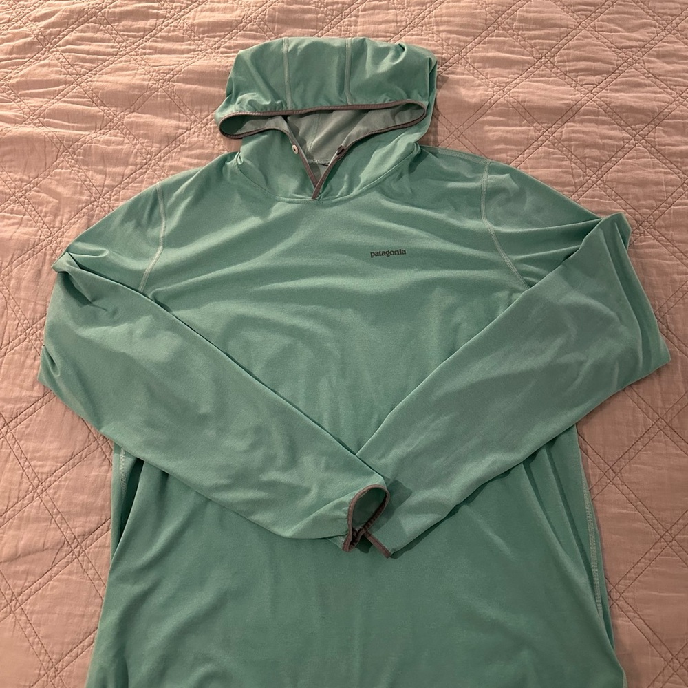 Patagonia Teal Hooded Sweatshirt